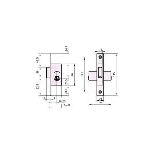 CVL - cerradura puerta metalica 1964A 0 barato