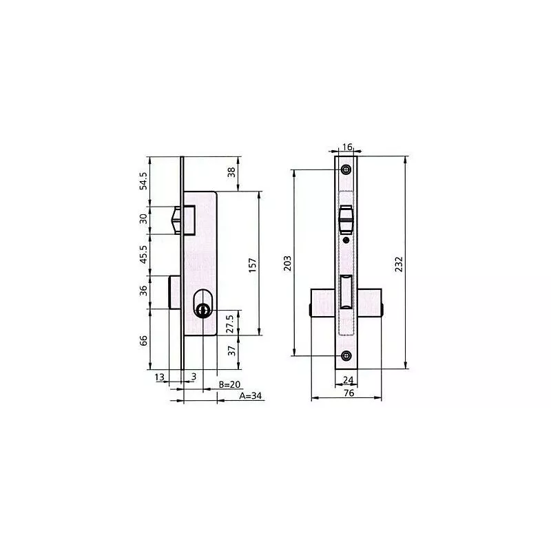 CVL - cerradura puerta metalica 1964V 0 barato