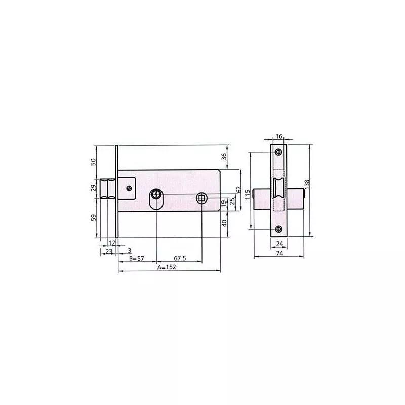 CVL - cerradura puerta metalica 1981 0 cn 60 barato