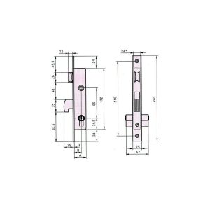 CVL - cerradura puerta metalica 1990 20 5 barato