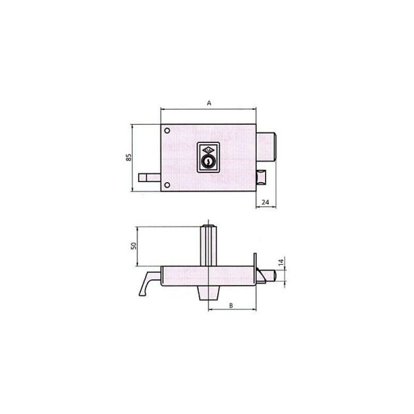 CVL - cerradura sobreponer 125A-14 DER/1 he barato