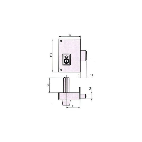 CVL - cerradura sobreponer 156C 60 dr. he. rd. barato