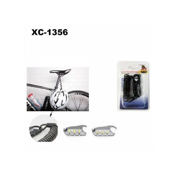 Cable De Primavera En Espiral Lock Anti -Theft Para Bicicleta Combinación De Bicicleta Xc1356 Barato