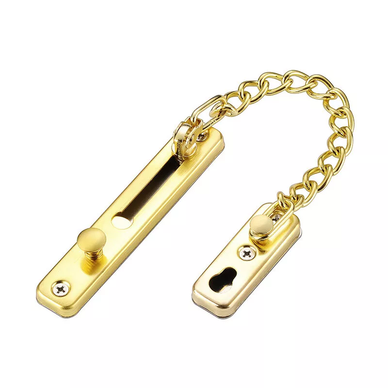 Cadena de puerta de seguridad de acero inoxidable de una pieza (oro) barato