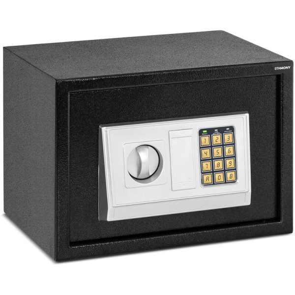 Caja Fuerte Electrónica De Seguridad Cerradura Combinación 2 Llaves 35X25X25Cm - Colorido