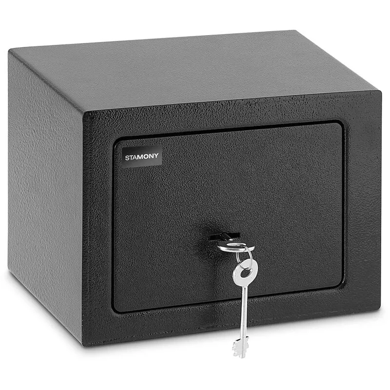 Caja Fuerte de Seguridad 23 x 17 x 17 cm Perno Doble 2 Llaves - Negro barato
