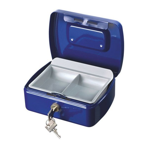 Caja de efectivo Office 2167 L.173xH.73xD.130mm azul sta con llave de cilindro burg-wäch barato