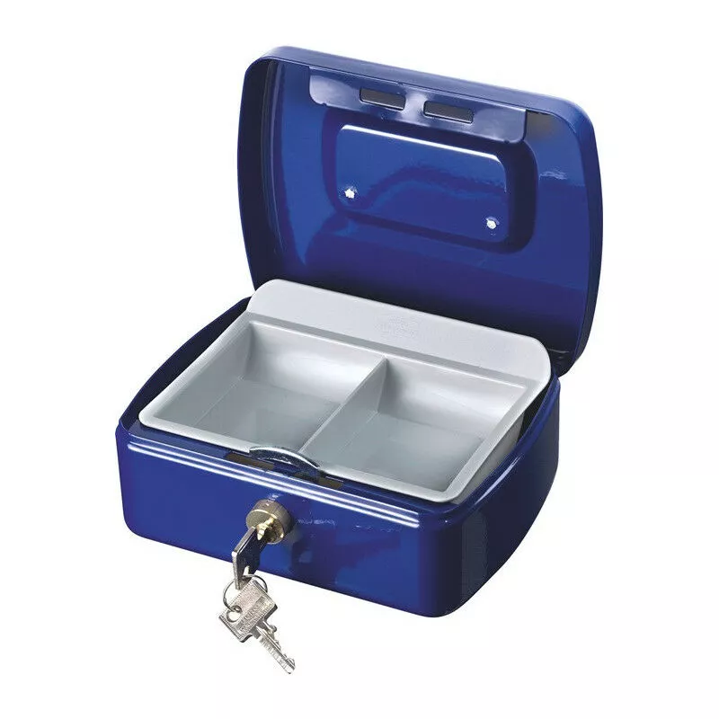 Caja de efectivo Office 2167 L.173xH.73xD.130mm azul sta con llave de cilindro burg-wäch barato