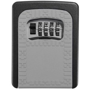 Caja de seguridad de aleación de zinc Caja de seguridad de pared Caja de gabinete de combinación de bloqueo de código de 4 dígitos Gris barato