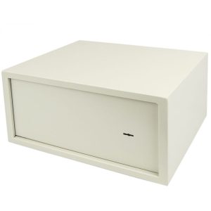 Caja fuerte de seguridad de acero beige con llaves 44 x 38 x 23 cm - Prixprime barato