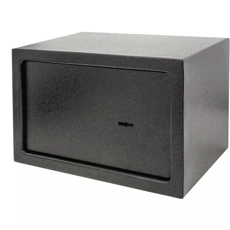 Caja fuerte de seguridad de acero negra con llaves 31 x 20 x 20 cm - Prixprime barato
