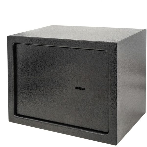 Caja Fuerte De Seguridad De Acero Negra Con Llaves 35 X 25 X 25 Cm - Prixprime Barato