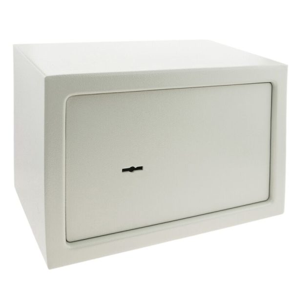 Caja Fuerte De Seguridad De Acero Y Con Llaves 31 X 20 X 20 Cm Beige - Primematik Barato