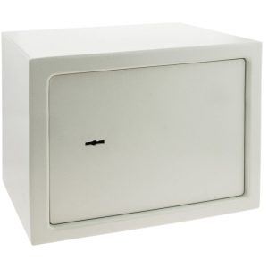 Caja fuerte de seguridad de acero y con llaves 35 x 25 x 25 cm beige - Primematik barato