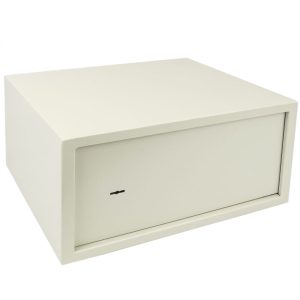 Caja fuerte de seguridad de acero y con llaves 44 x 38 x 23 cm beige - Primematik barato