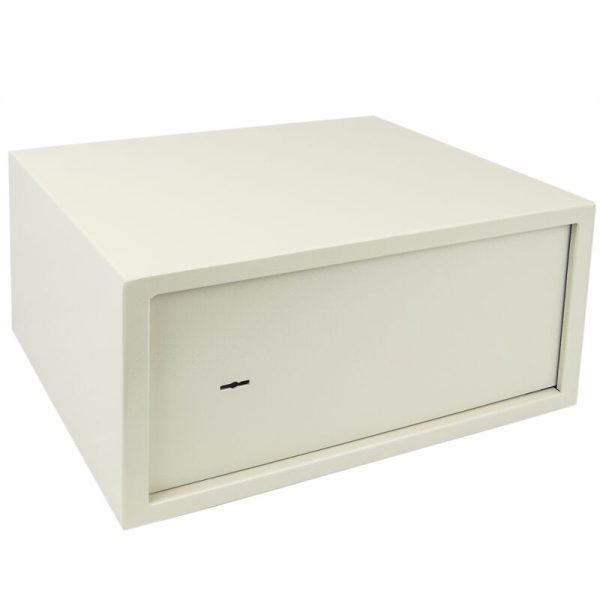 Caja fuerte de seguridad de acero y con llaves 44 x 38 x 23 cm beige - Primematik barato