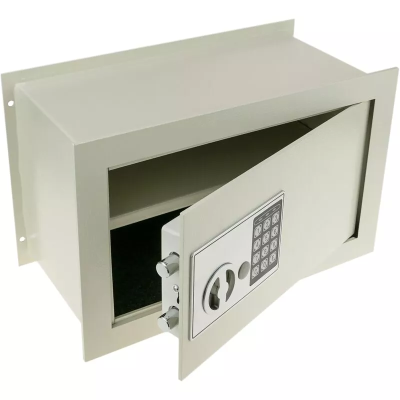 Caja fuerte de seguridad empotrada con código electrónico digital 36x19x23cm beige - Primematik barato