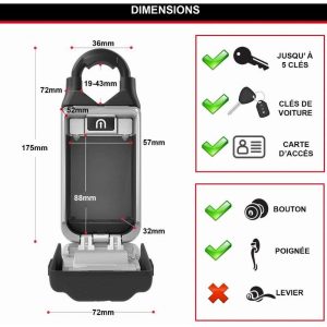 Caja fuerte para Llaves - Seguridad reforzada - Con arco - Pulsador - 5422EURD - Caja de seguridad - Master Lock barato