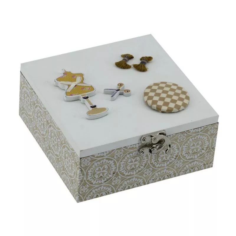 Caja madera colofonia natural cuadrada cm15x15h7