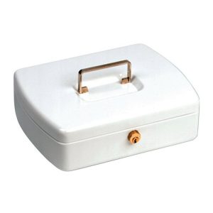 Caja registradora Office 2167 L.173xH.73xD.130mm blanco sta con llave de cilindro burg-wäch barato