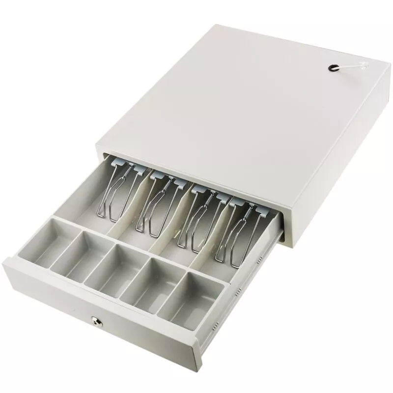 Cajón portamonedas beige automático RJ11 para impresora tpv pos para billetes y monedas - Bematik barato