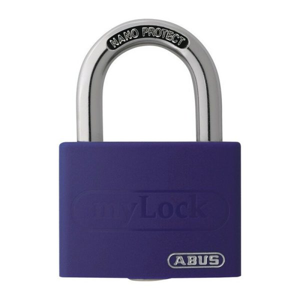 Candado cilíndrico T65AL / 40 violeta Lock-Tag cerradura ancho cuerpo 43 mm aluminio con diferentes llaves barato