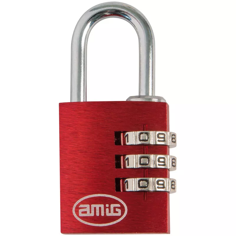 Candado combinación Aluminio Rojo Amig modelo 75 barato