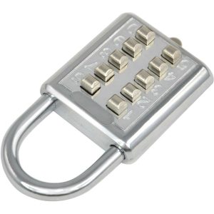 Candado con combinación de 38 mm y 10 dígitos para taquillas de gimnasio