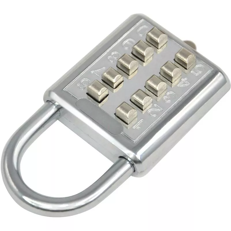 Candado con combinación de 38 mm y 10 dígitos para taquillas de gimnasio