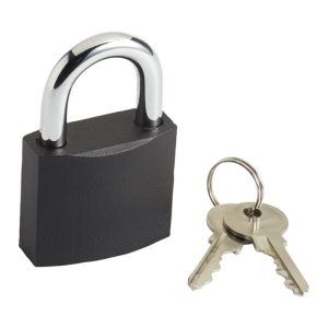 Candado con llave de hierro