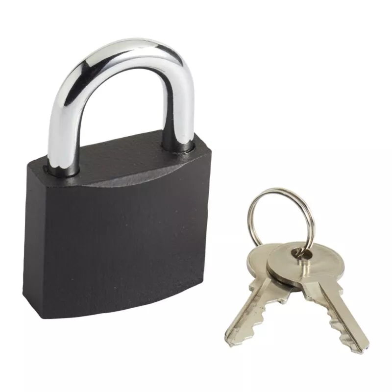 Candado con llave de hierro