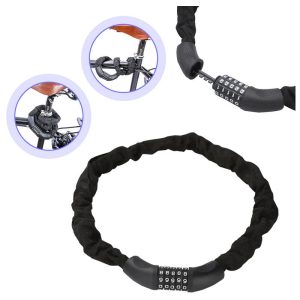 Candado de bicicleta 90cm candado de bicicleta candado de cadena candado de combinación negro - Negro - Hengda barato