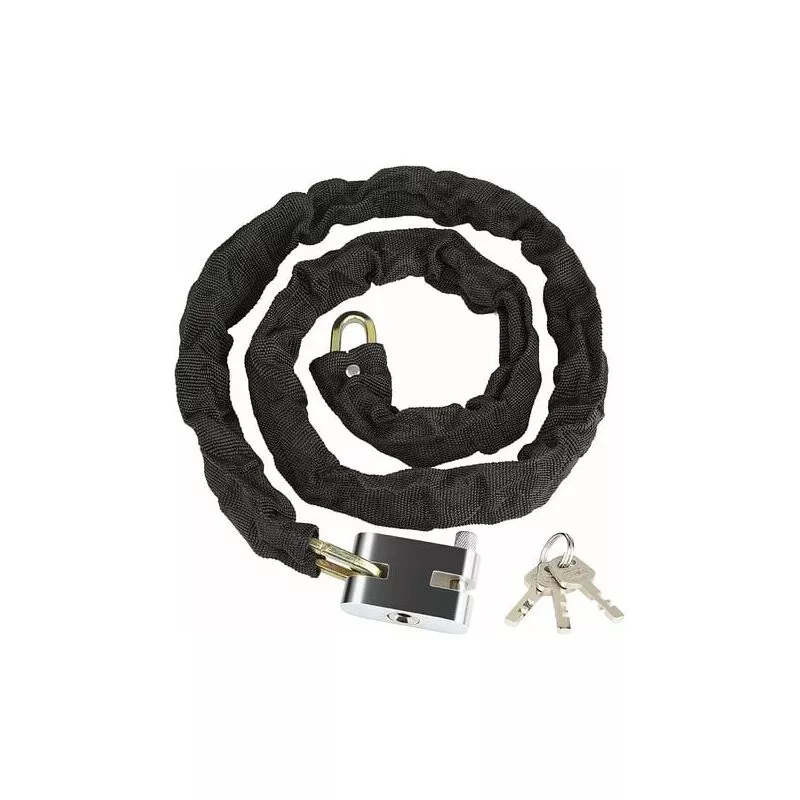 Candado de cadena para bicicleta con 3 llaves