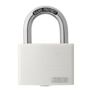 Candado de cilindro T65AL / 40 blanco brillo Cuerpo de cerradura de aluminio de 43 mm de ancho con llaves idénticas barato