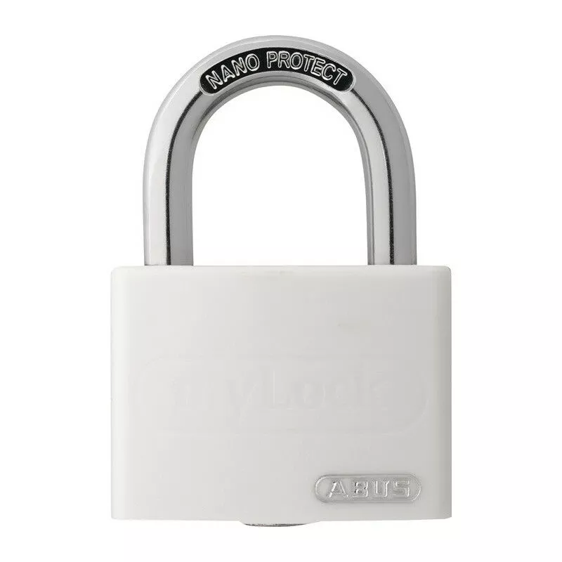 Candado de cilindro T65AL / 40 blanco brillo Cuerpo de cerradura de aluminio de 43 mm de ancho con llaves idénticas barato