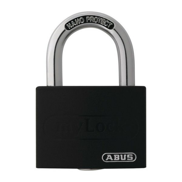 Candado de cilindro T65AL / 40 negro Lock-Tag Ancho del cuerpo de la cerradura 43 mm aluminio con llave diferente barato