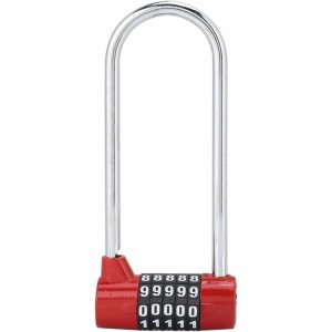 Candado de combinación de 5 dígitos Seguridad de aleación Cerradura de código en forma de u Cerradura de casillero extra larga con cerradura de barato