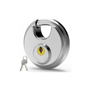 Candado de disco de acero inoxidable de 70 mm con arco de 9