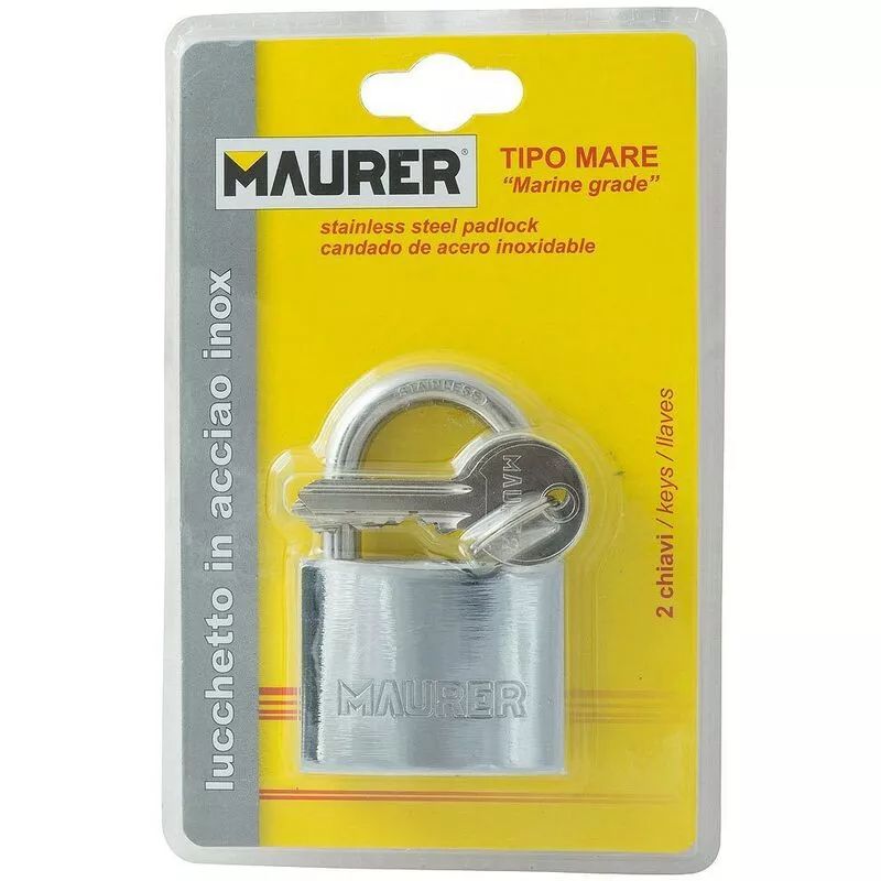 Candado inoxidable arco normal 50 mm. barato