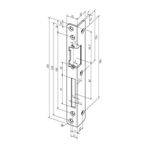 Cerradero acodado de seguridad 069 S.3mm va ma din r Assa Abloy barato