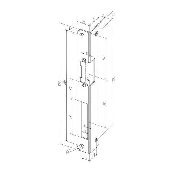 Cerradero angular iw 324 R-10 est va redondo din l Assa Abloy barato