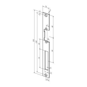 Cerradero plano 338 sta galvanizado