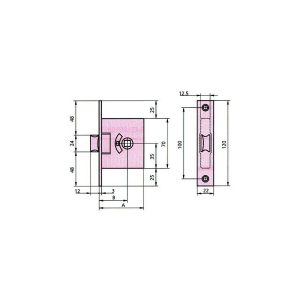 Cerradura Embutir 249-B 60 2 Hl. barato