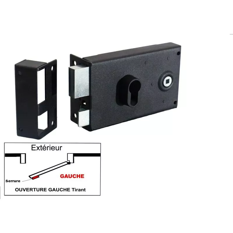 Cerradura Monopunto Horizontal Con Cuadradillo con cilindro europeo (se Entrega Sin Cilindro) 30x50mm - Izquierda - 140x70mm barato