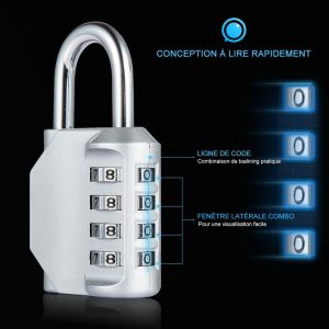 Cerradura de código mecánico de 4 dígitos