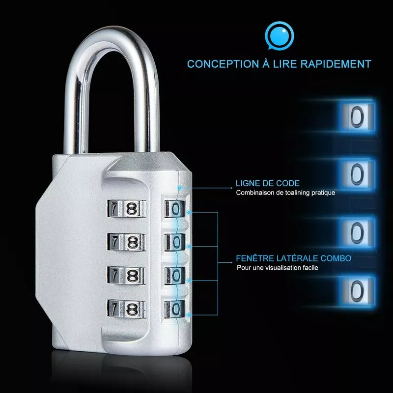 Cerradura de código mecánico de 4 dígitos