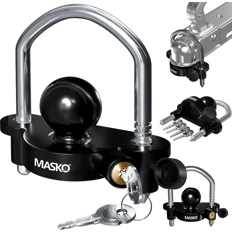 Cerradura de remolque para acoplamiento de remolque común fácil de montar protección contra robos seguridad del remolque 2 llaves cerradura cruzada barato