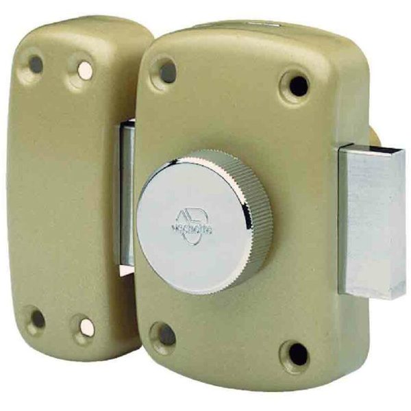 Cerradura De Seguridad De Botón Y Cilindro Serie Cyclop - 45 Mm Bronce Vachette Barato