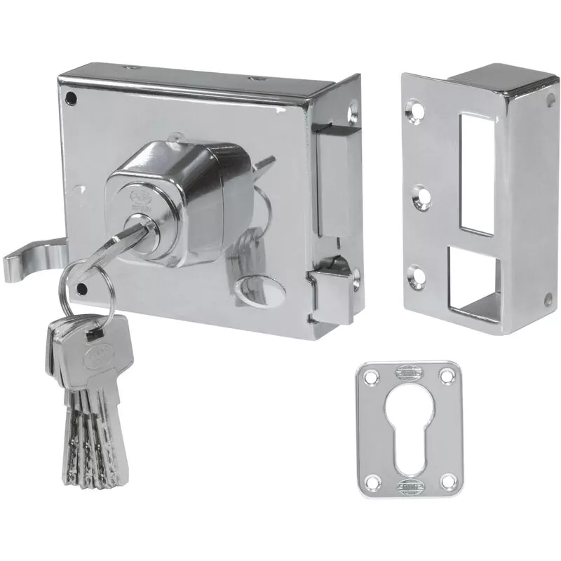 Cerradura sobreponer Acero Cromado brillo Amig modelo 73 barato