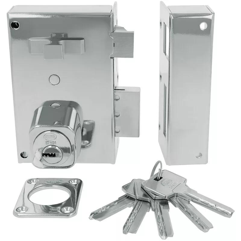 Cerradura sobreponer Acero Cromado brillo Amig modelo 75 barato